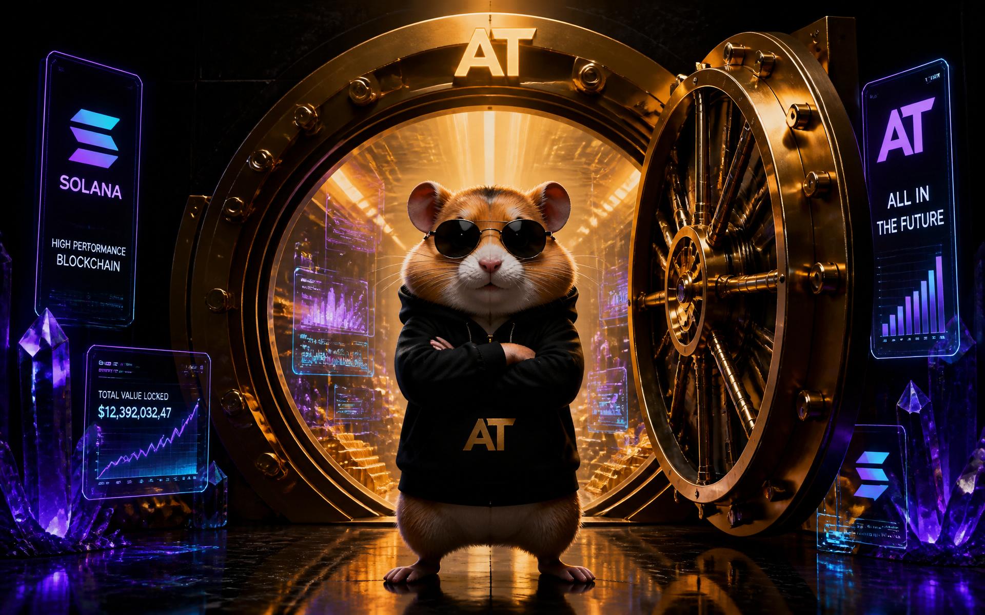 AT mascot standing in front of the Vault